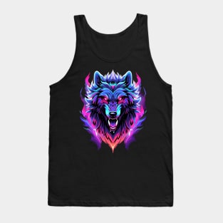 Full Moon Lone Aplha Blue Dire Wolf Tank Top